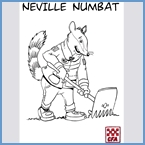 Colouring sheet - Neville Numbat
