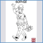 Colouring sheet - Sophie the firefighter