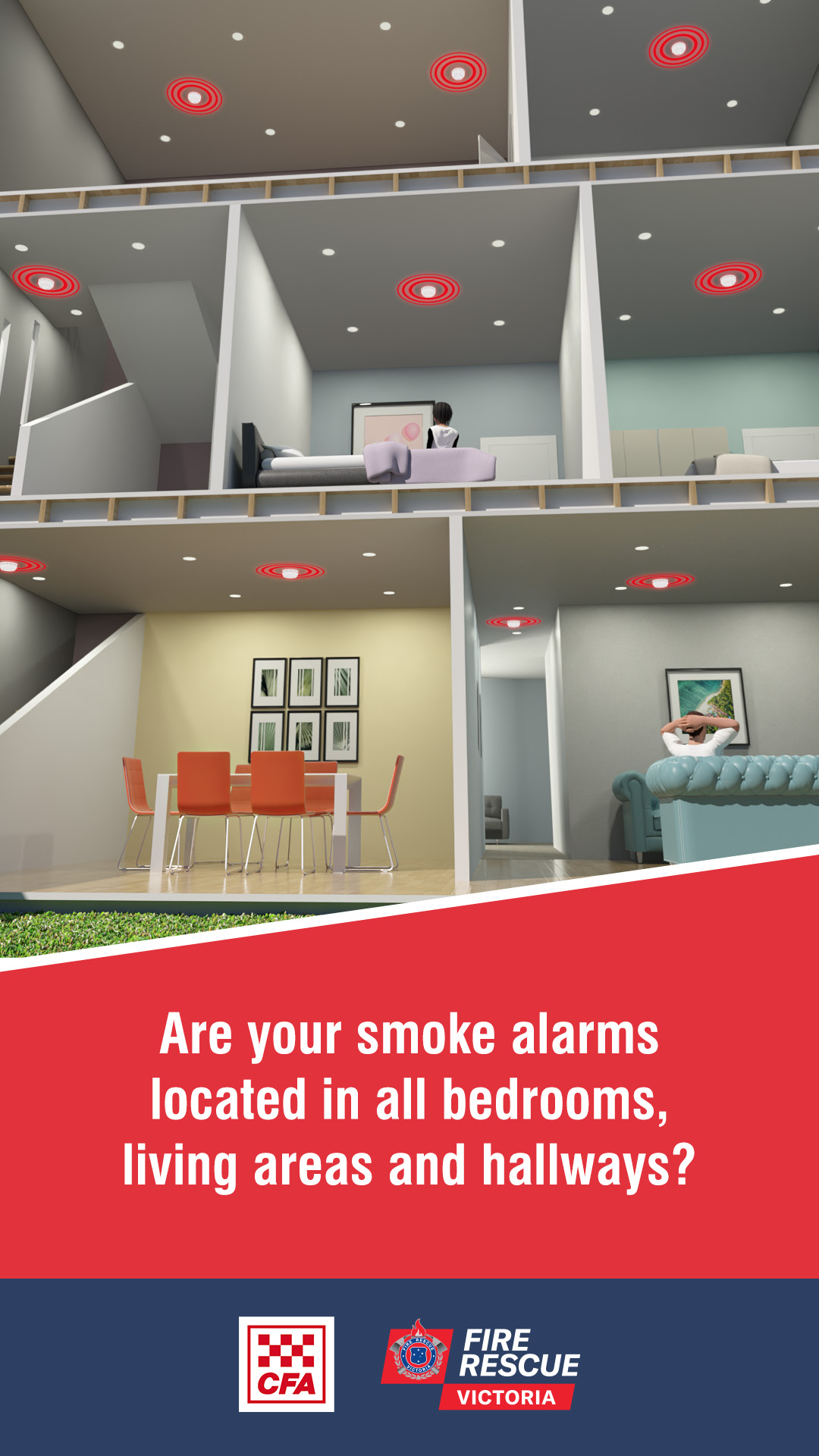 Smoke alarms location fb instagram story