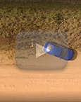 Vehicles Driving in dry grass