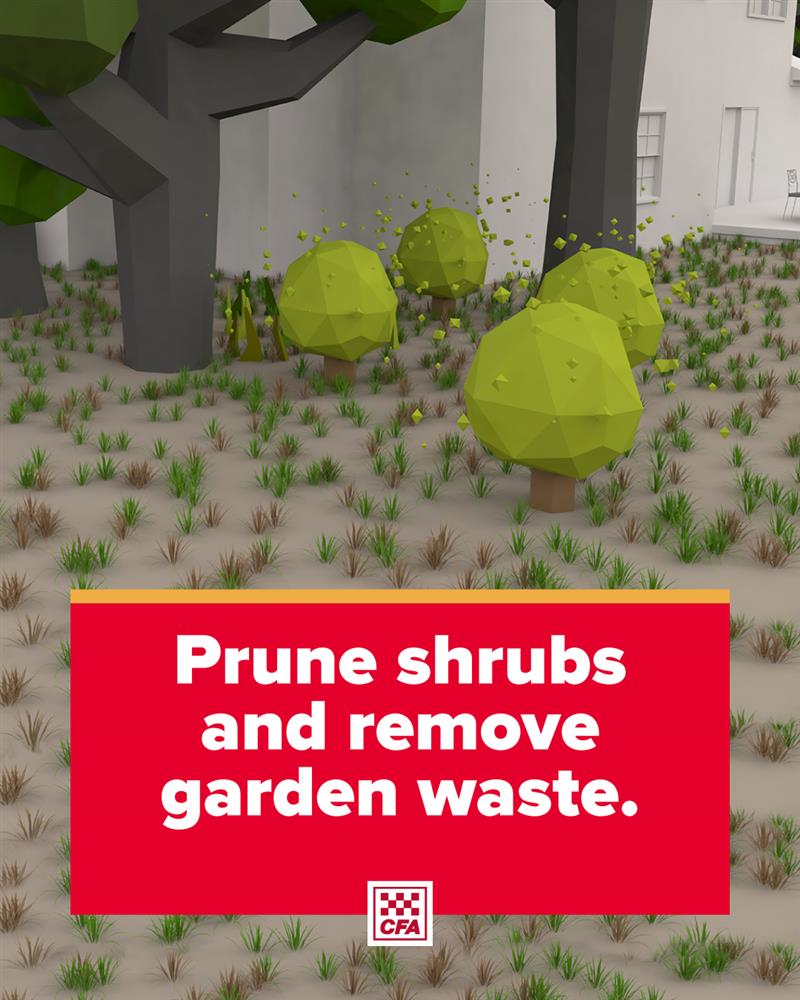 prepare your property prune shrubs and remove garden waste