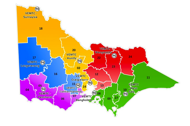 CFA Training Campuses Map 2021