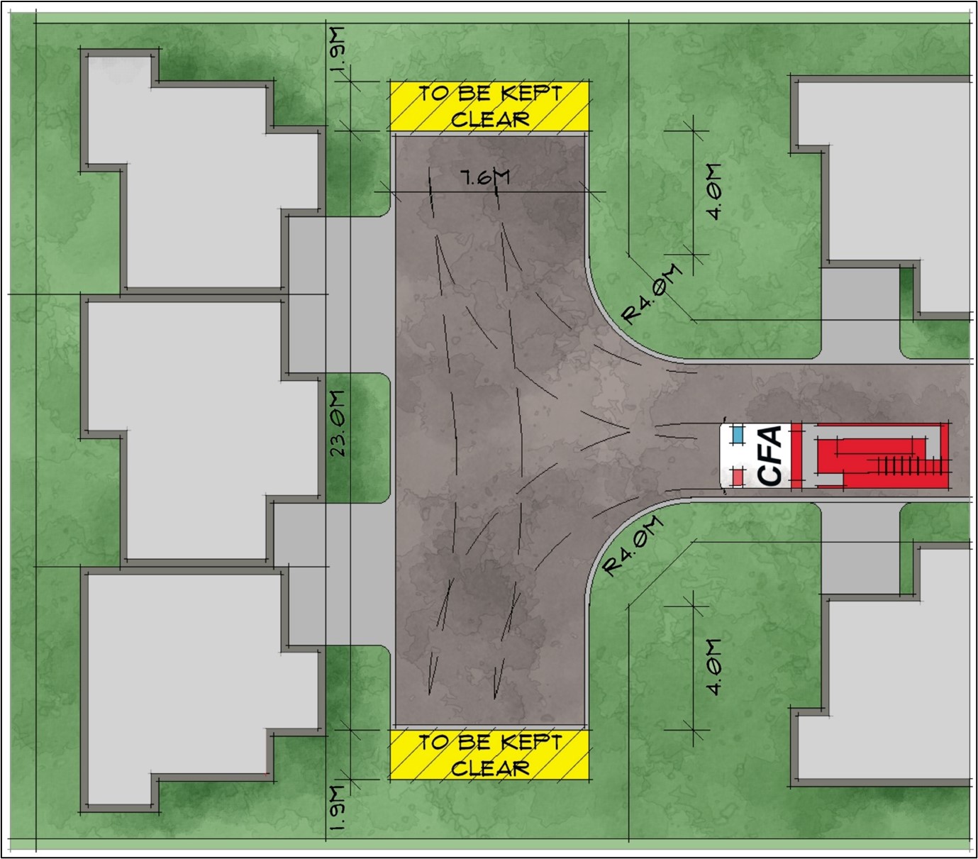 Turning Circle - T Head
