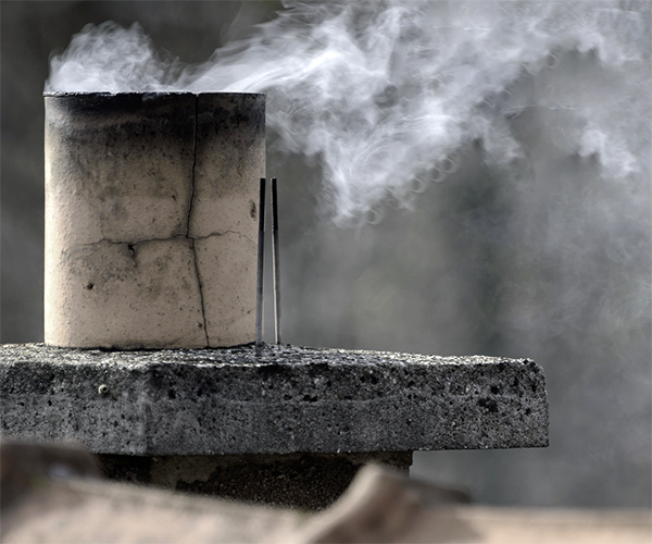 Chimney and smoke