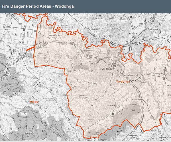 Fire Danger Period boundary sample