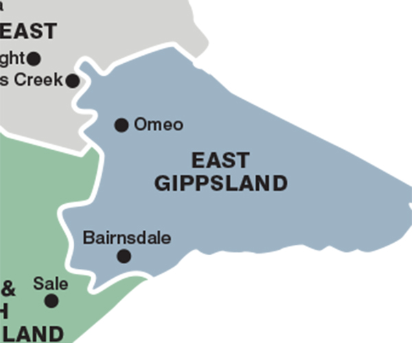 East Gippsland Fire District Map