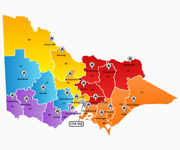 CFA map of locations