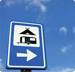 caravan park sign