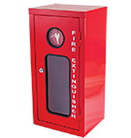 fire extinguisher in wall box