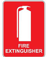 sign for fire extinguisher