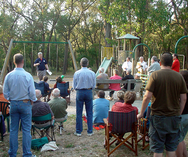 community group fire preparation meeting