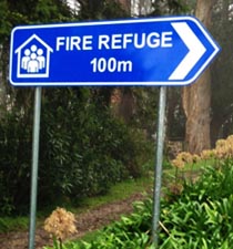 fire refuge sign