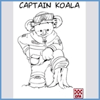 Colouring sheet - Captain Koala