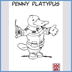 Colouring sheet - Penny Platypus