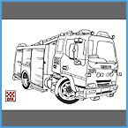 Colouring sheet - Truck Pumper