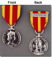 queens medal back and front