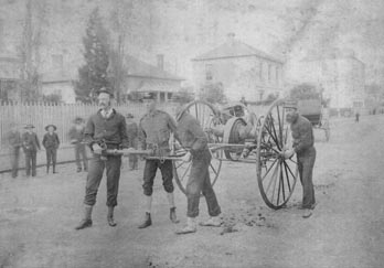 CFA historical image firefighters training 1890s