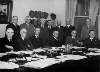 CFA historical image newly established CFA board meeting for the first time 1945