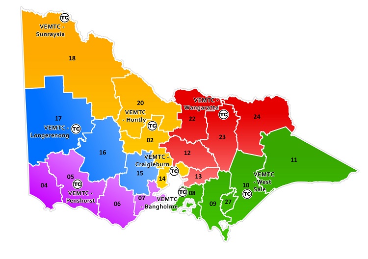 Map of CFA Training Colleges