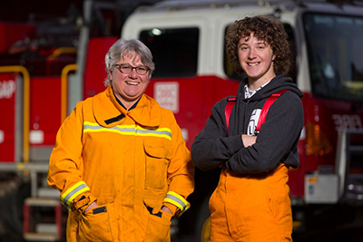 two volunteers