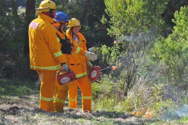 recruits learning about fire