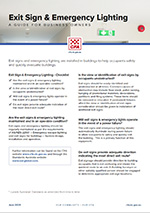 Exit Signs and Emergency Lighting