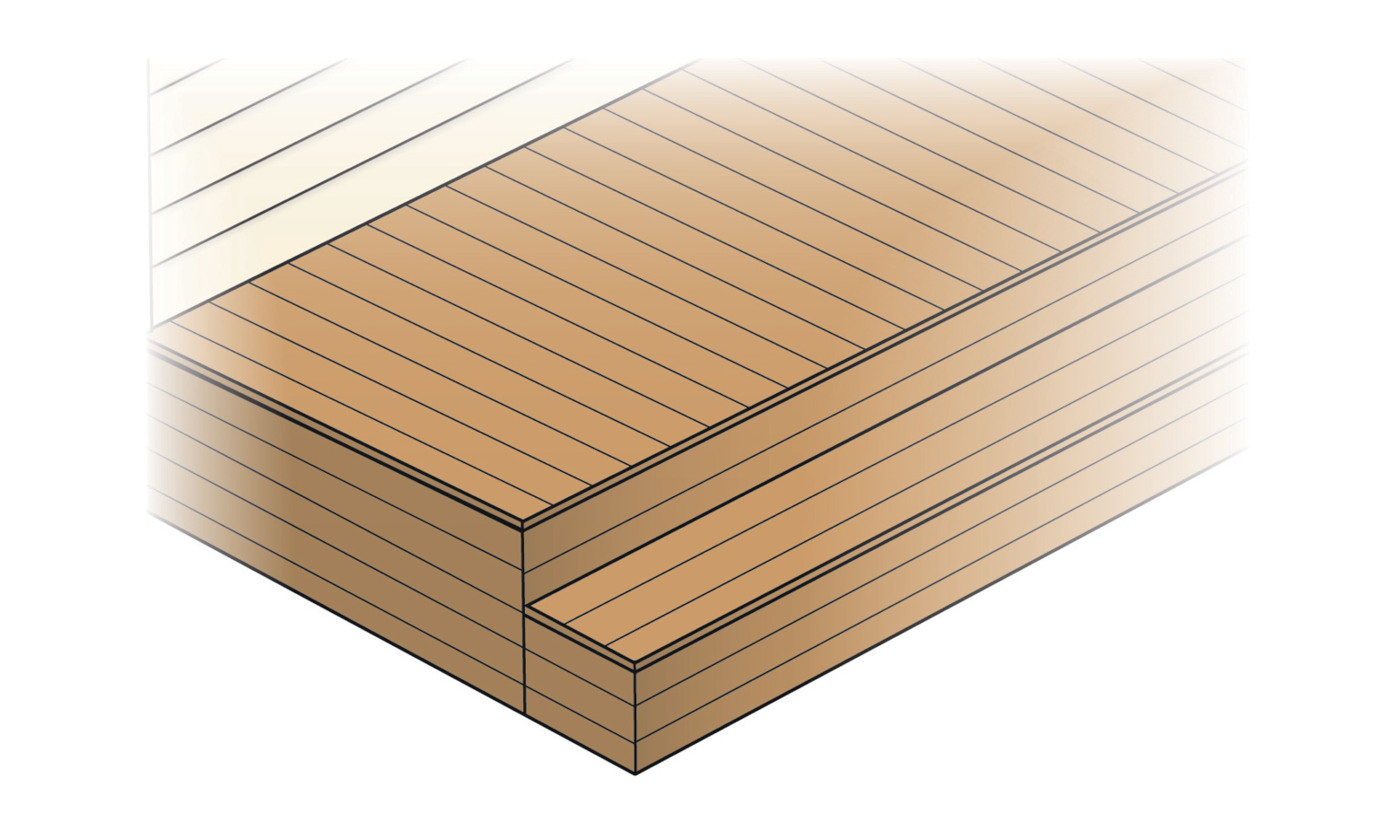 A wooden deck.