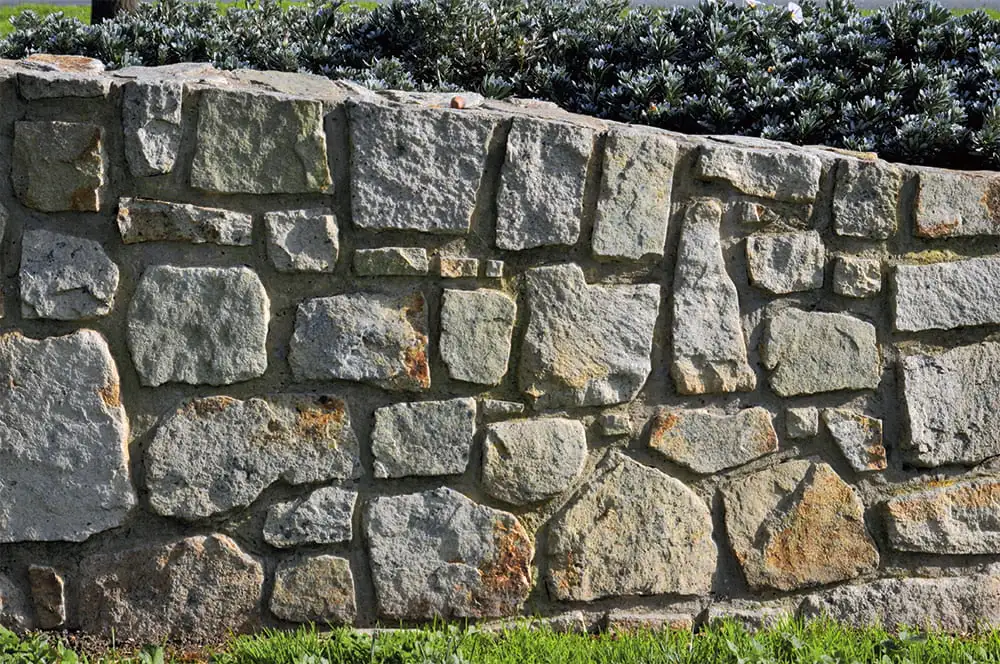A stone wall.