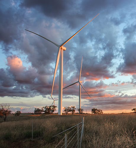 Wind farm at sunset 460