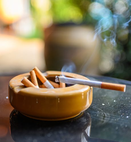 Cigarette in ashtray 460