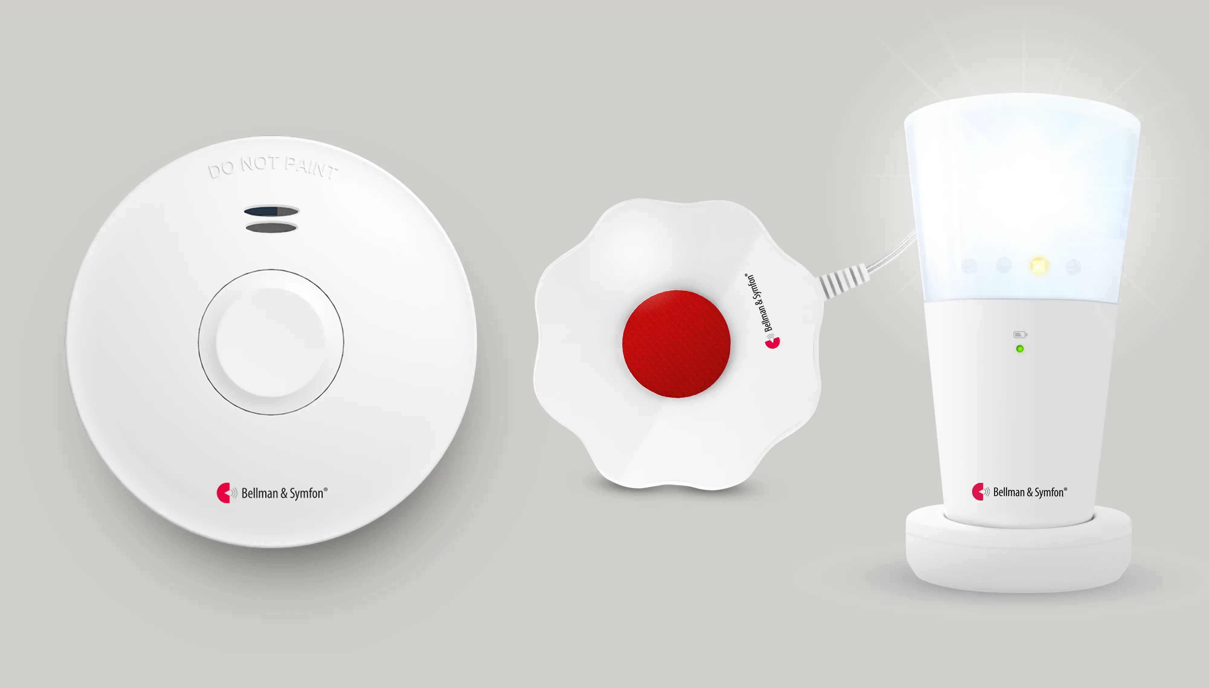 A specialised smoke alarm, with a vibration pad and strobe light.