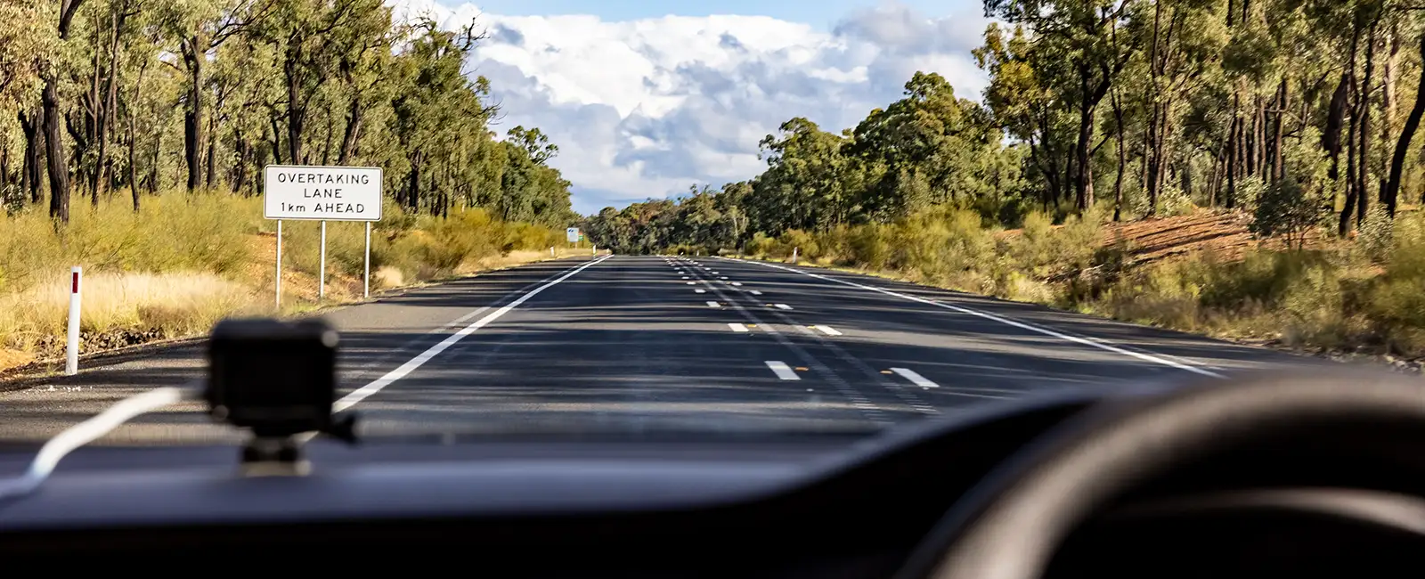 Driving down a highway 1600